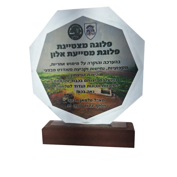 מגן הוקרה מקריסטל HL-004