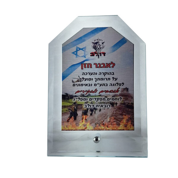 מגן הוקרה קריסטל HL-010