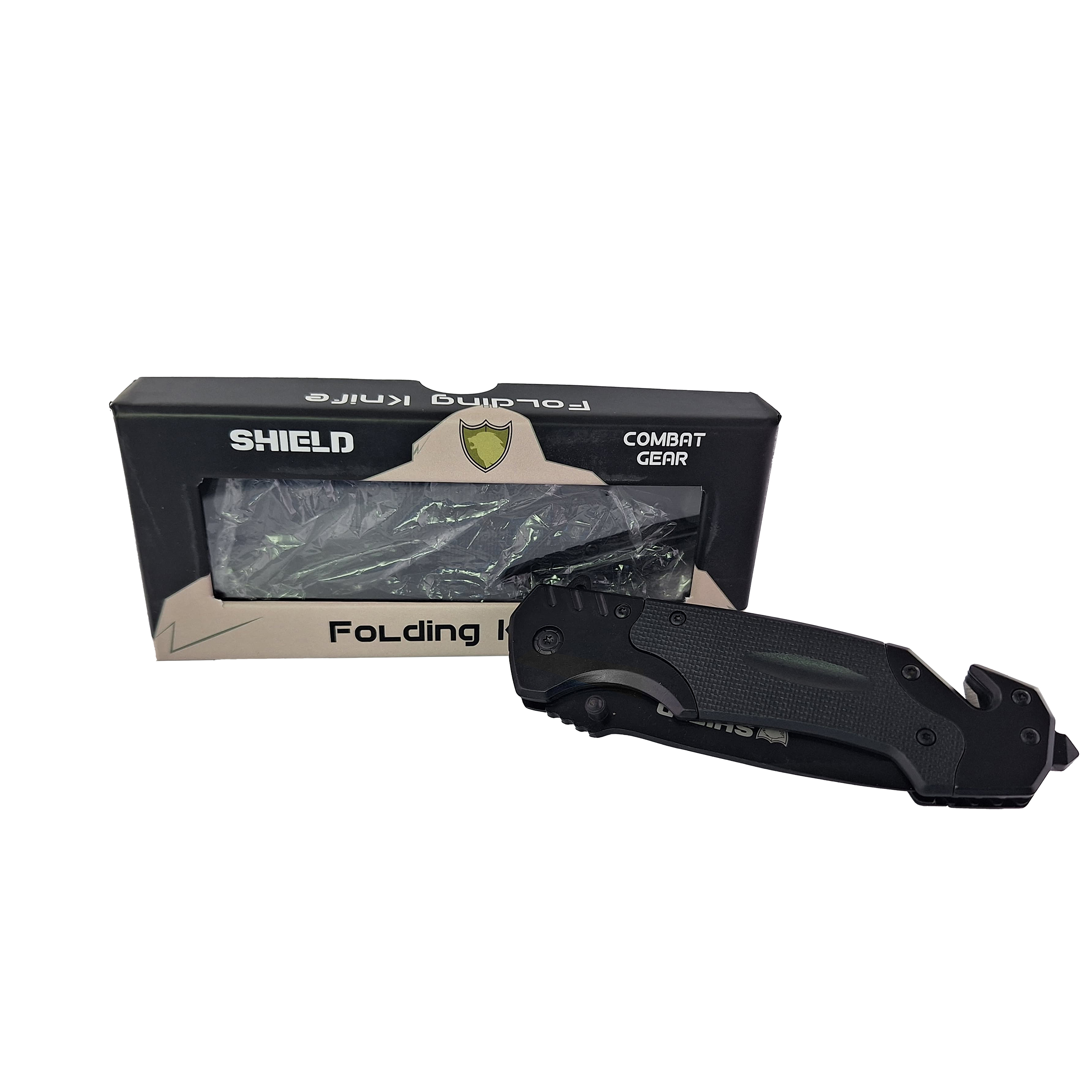 סכין מתקפלת שחורה SHIELD COMBAT GEAR – תמונה 2