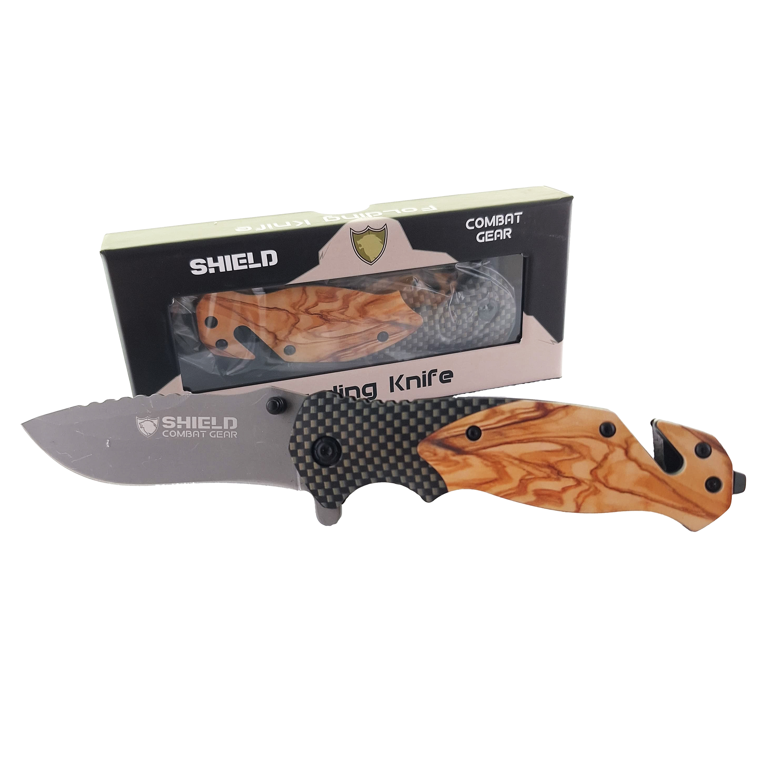 סכין מתקפלת קרבון SHIELD COMBAT GEAR – תמונה 2